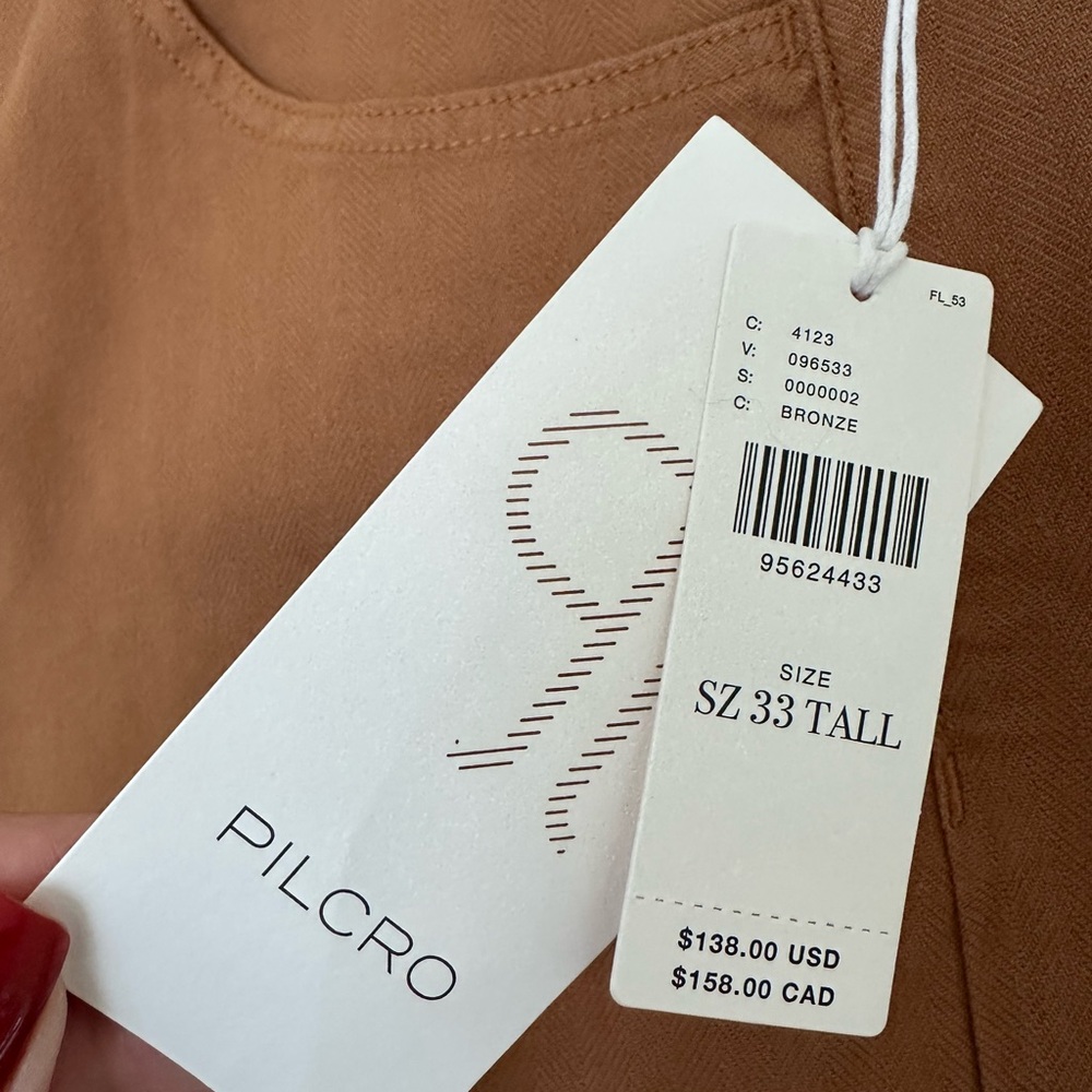 NWT Pilcro By Anthropologie The Adi Mid-Rise Flare Trousers Herringbone Wide Leg - Picture 8 of 17
